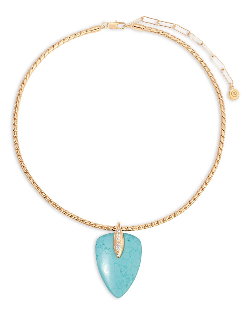 Ettika Turquoise Solstice Turquoise & Cubic Zirconia Pendant Choker Necklace, 15.5-18.5 | Bloomingdale's (US)