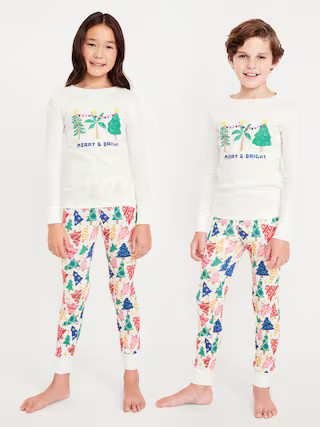 Gender-Neutral Graphic Snug-Fit Pajama Set for Kids | Old Navy (US)