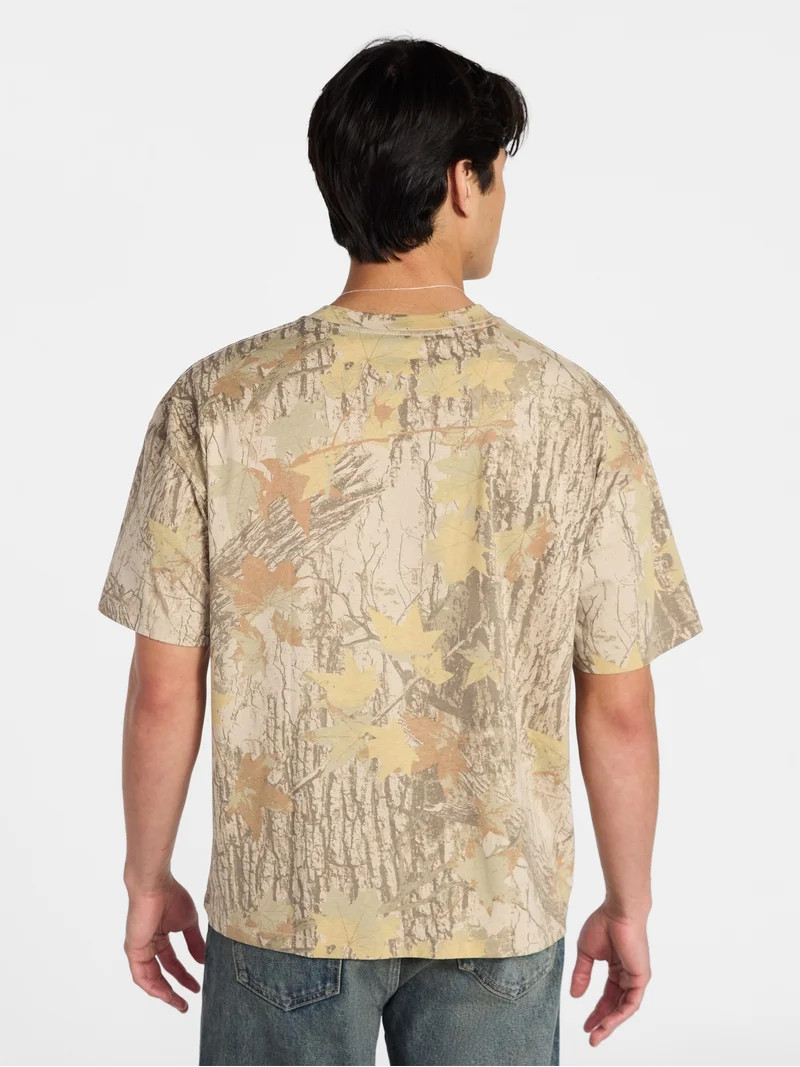No Boundaries Men's Oversized Boxy Tee with Short Sleeves, XS-4XLT | Walmart (US)