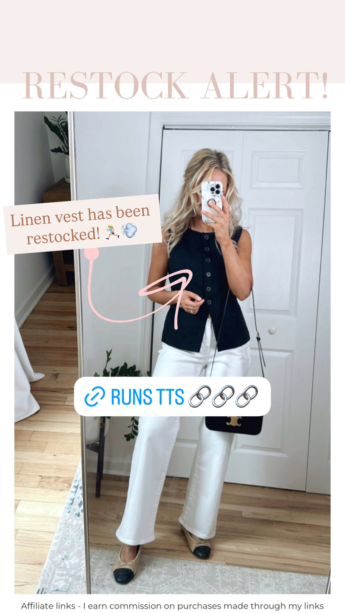 Affiliate links - I earn commission on purchases made through my links | black linen vest