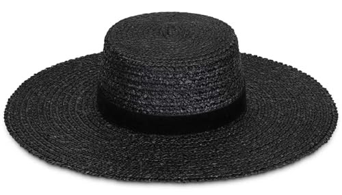 Lack of Color Women's Mira Wide Boater Hat (Medium 57 CM, Black) | Amazon (US)