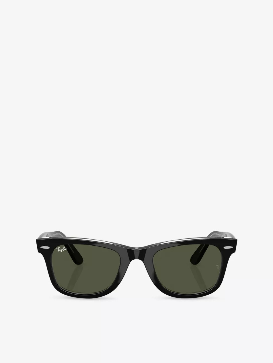 RB2140 Wayfarer Rectangle-Frame Acetate Sunglasses | Selfridges