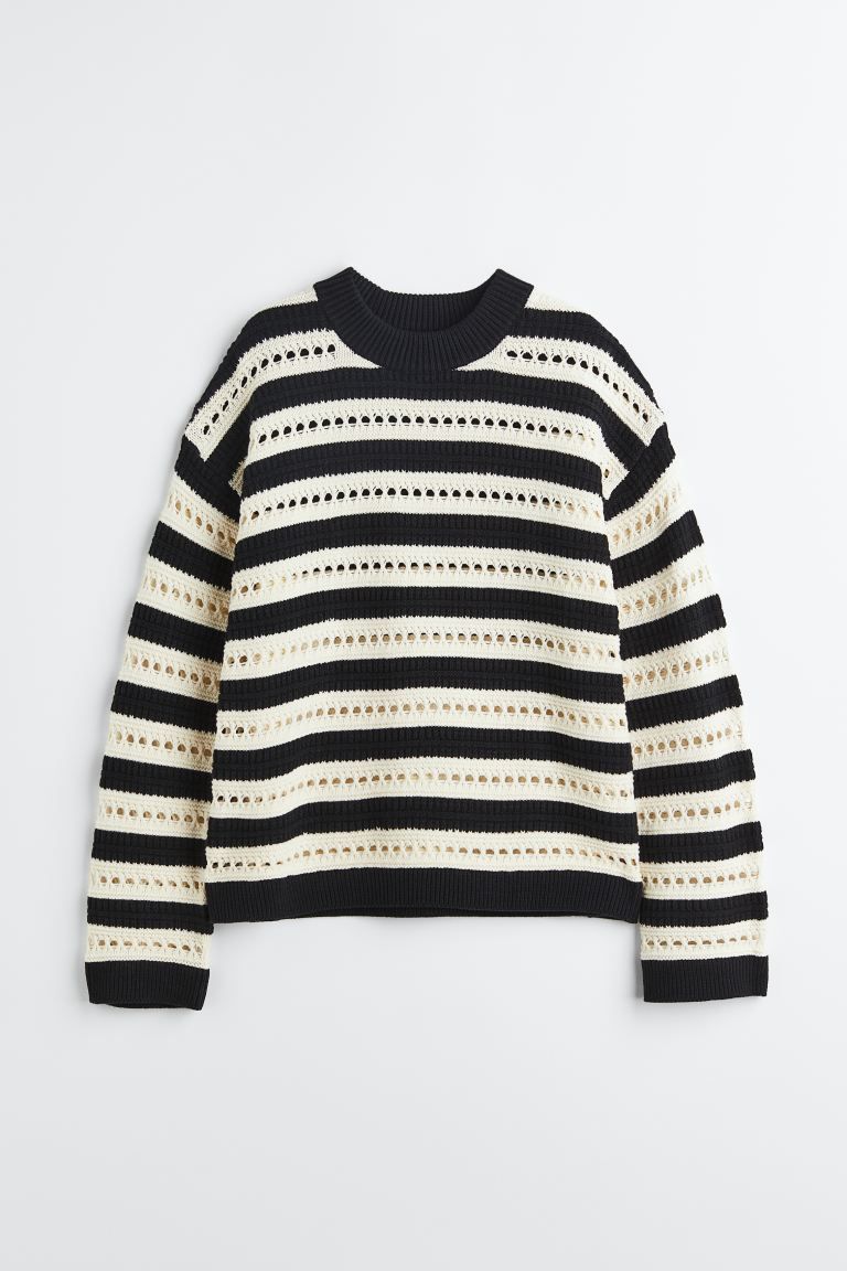 Oversized Pointelle-knit Sweater | H&M (US + CA)