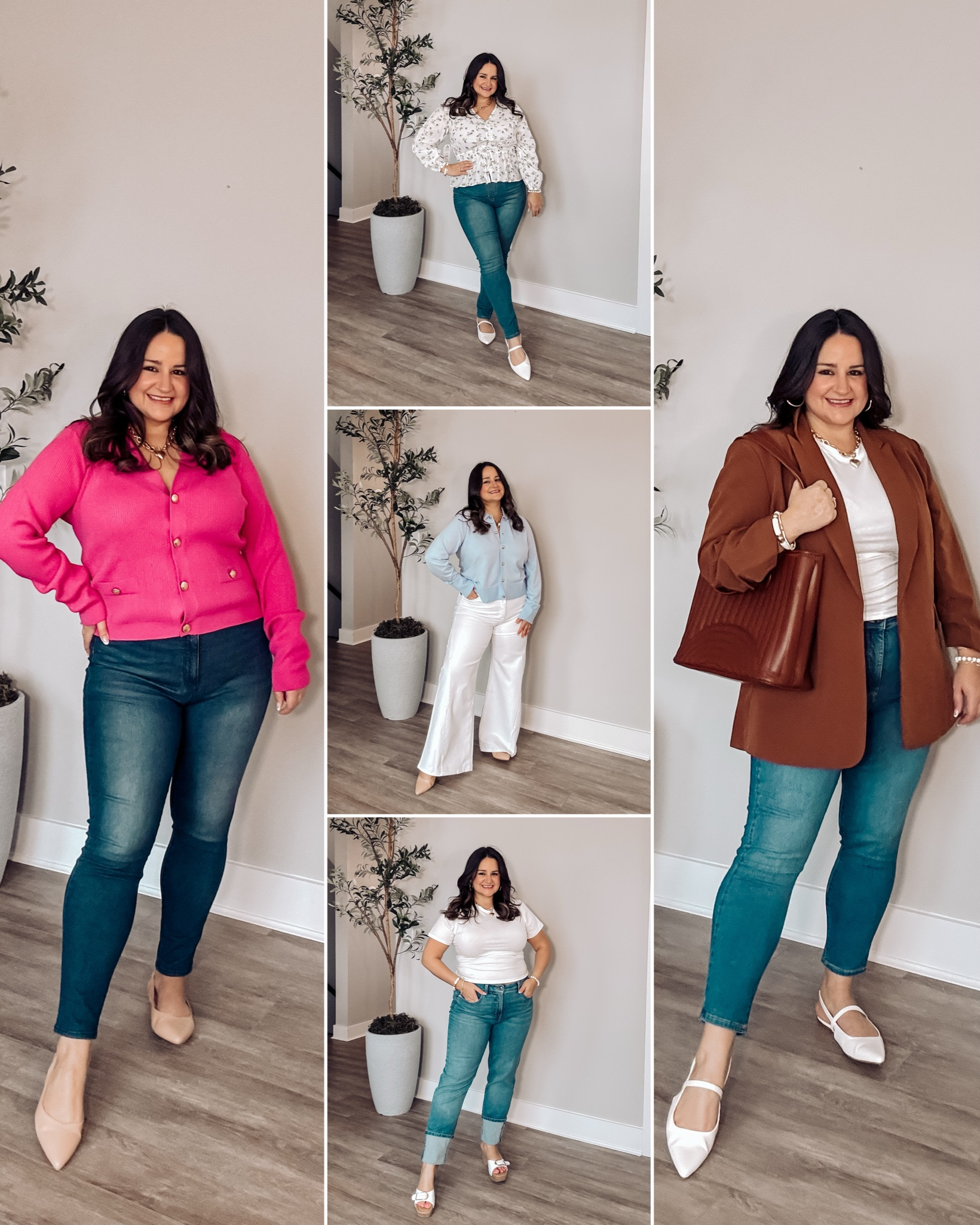 Don’t sleep on Walmart basics! 👖👚🧥

Some of my favorite jeans are my $22 Sofia vergara skinny jeans! Absolutely love them! I wear a 14 short, they have a little stretch and are very true to size.

Wearing a 14 short in all pairs and a size xl in the cardigans, white tshirt, floral peplum top, and brown blazer!

Dark skinny jeans, medium wash skinny jeans, cuffed jeans, white jeans, flare jeans, pink top, pink cardigan with gold buttons, light blue cardigan with gold buttons, floral top, casual work outfit, wide leg jeans, straight leg jeans, wardrobe staples, wardrobe basics, plus size, midsize, maternity jeans, mom jeans, mom outfit, pointed toe flats, petite jeans

#LTKBump #LTKPlusSize #LTKMidsize