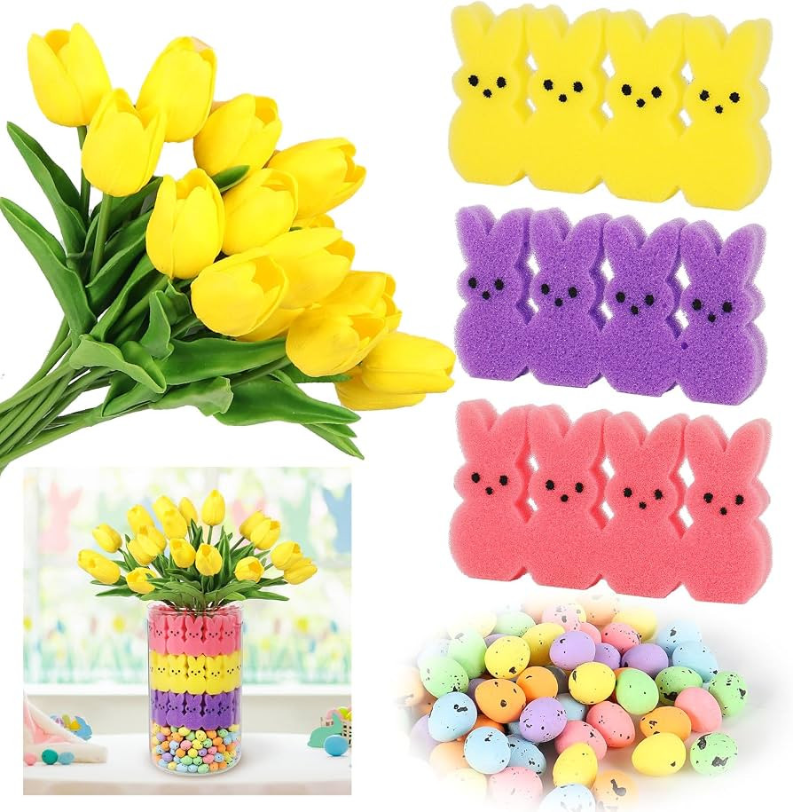 Tulips Vase Filler Set, Table Centerpiece Decor for Home and Kitchen, Home Décor Table Vase Fill... | Amazon (US)