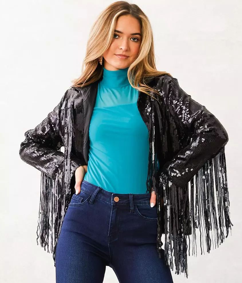 Sequin Fringe Jacket | Buckle