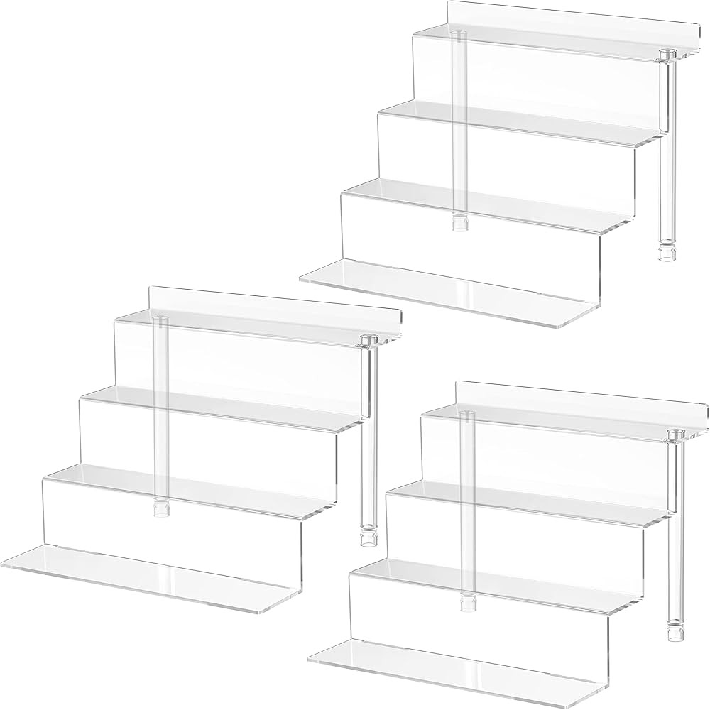 WINKINE Acrylic Stands for Display, 3 Pack Display Shelf Riser Compatible with Funko Amiibo POP A... | Amazon (US)