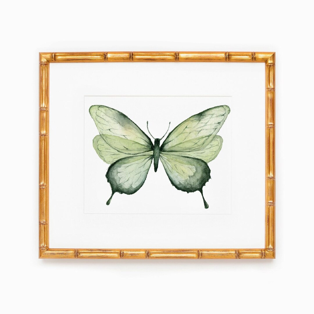Art Print: Green Butterfly Watercolor Butterfly Print Cute Butterfly Art Moth Butterfly Painting ... | Etsy (US)