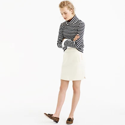 Mini skirt in double-serge wool | J.Crew US