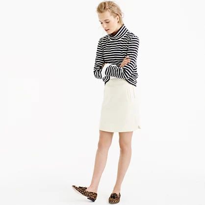 Mini skirt in double-serge wool | J.Crew US