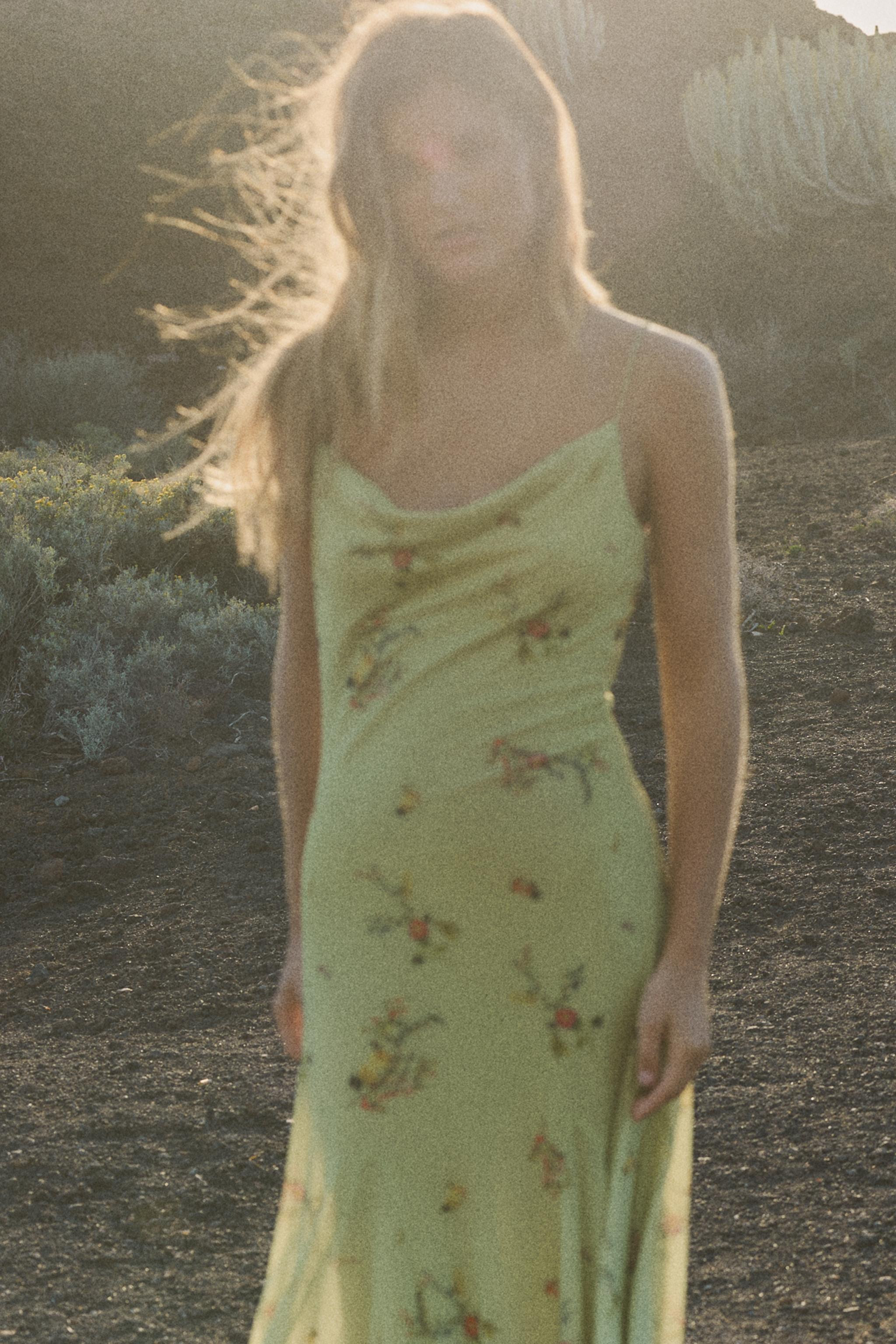 MIDIKLEID AUS TÜLL MIT PRINT | Zara DE