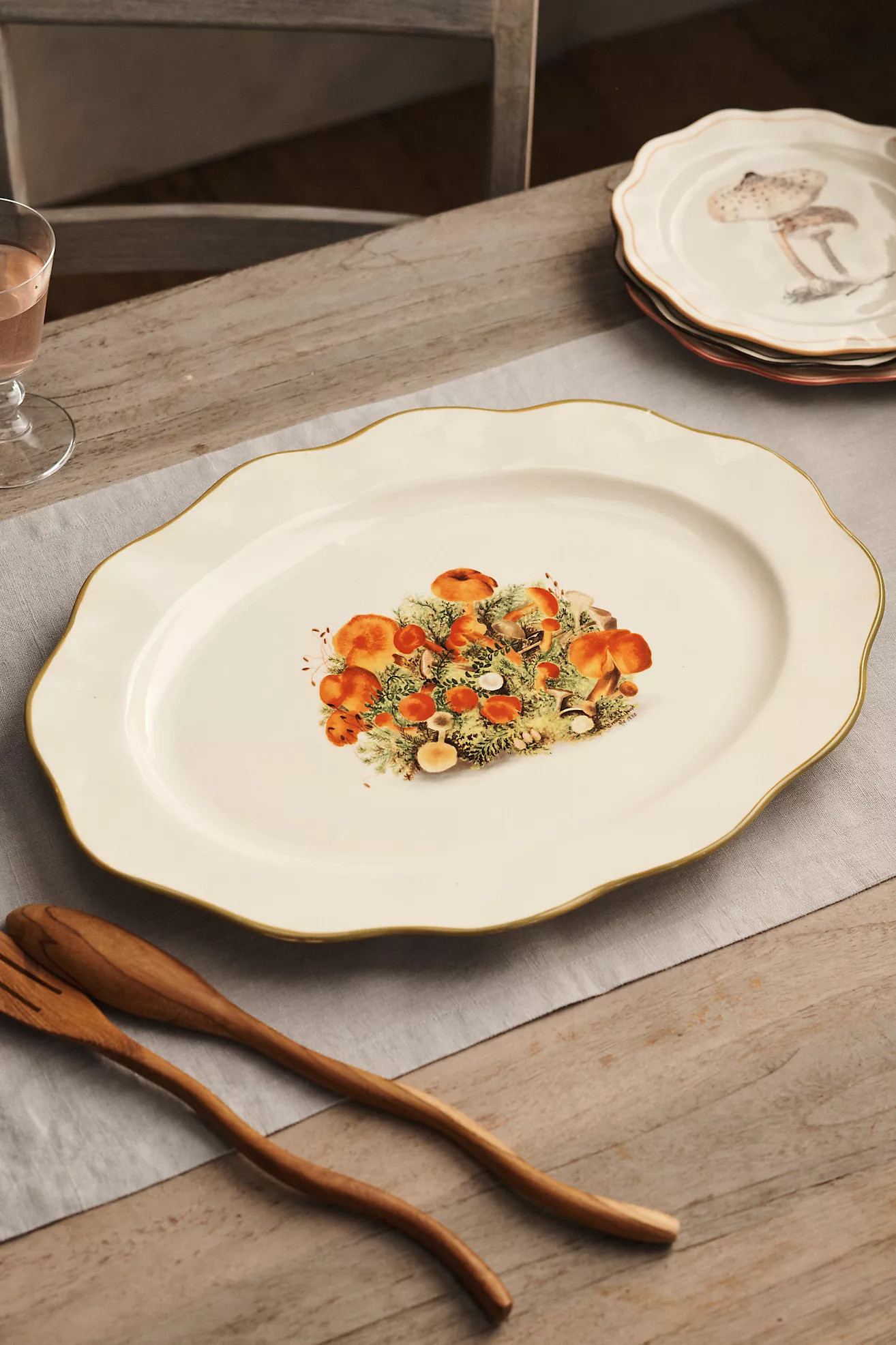 Mushroom Ceramic Serving Platter | Anthropologie (US)