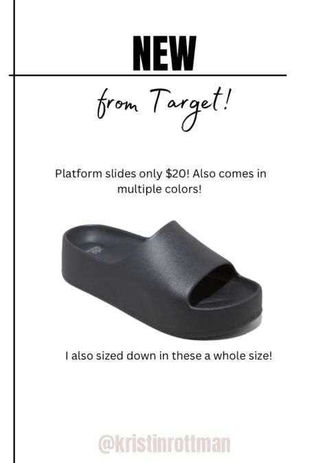 New platform slides from Target! $20! Go down a full size!

#LTKshoecrush #LTKunder50 #LTKFind