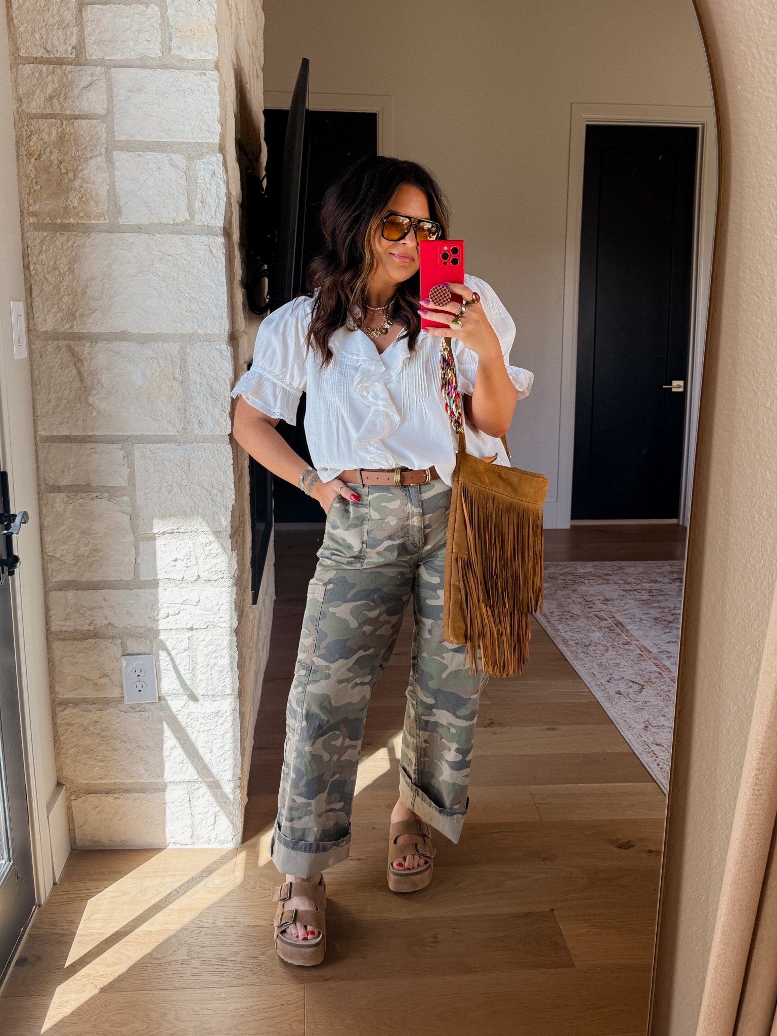 Girly + masculine combo for the win!
These boho tops are gonna be on repeat this spring for me! (XXL)
Viral Camo Pants: XL (run big)
Platform Footbed Sandals: TTS

Spring trends, spring camo, boho spring outfits, 

#LTKFindsUnder50 #LTKMidsize #LTKSaleAlert