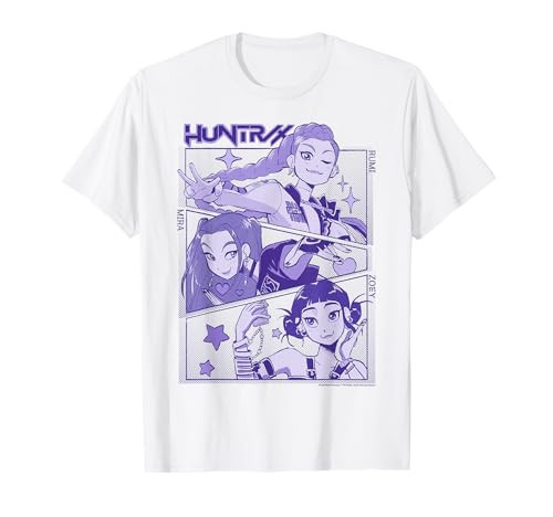 Kpop Demon Hunters Huntr/x Cute Animated Panels T-Shirt | Amazon (US)