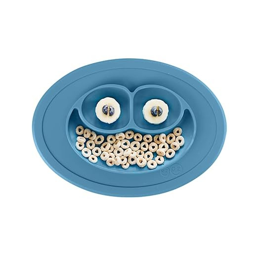 ezpz Mini Mat (Blue) - 100% Silicone Suction Plate with Built-in Placemat for Infants + Toddlers ... | Amazon (US)