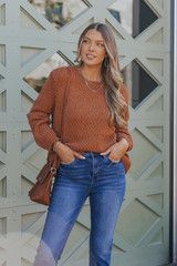 Lety Textured Knit Long Sleeve Sweater | Magnolia Boutique
