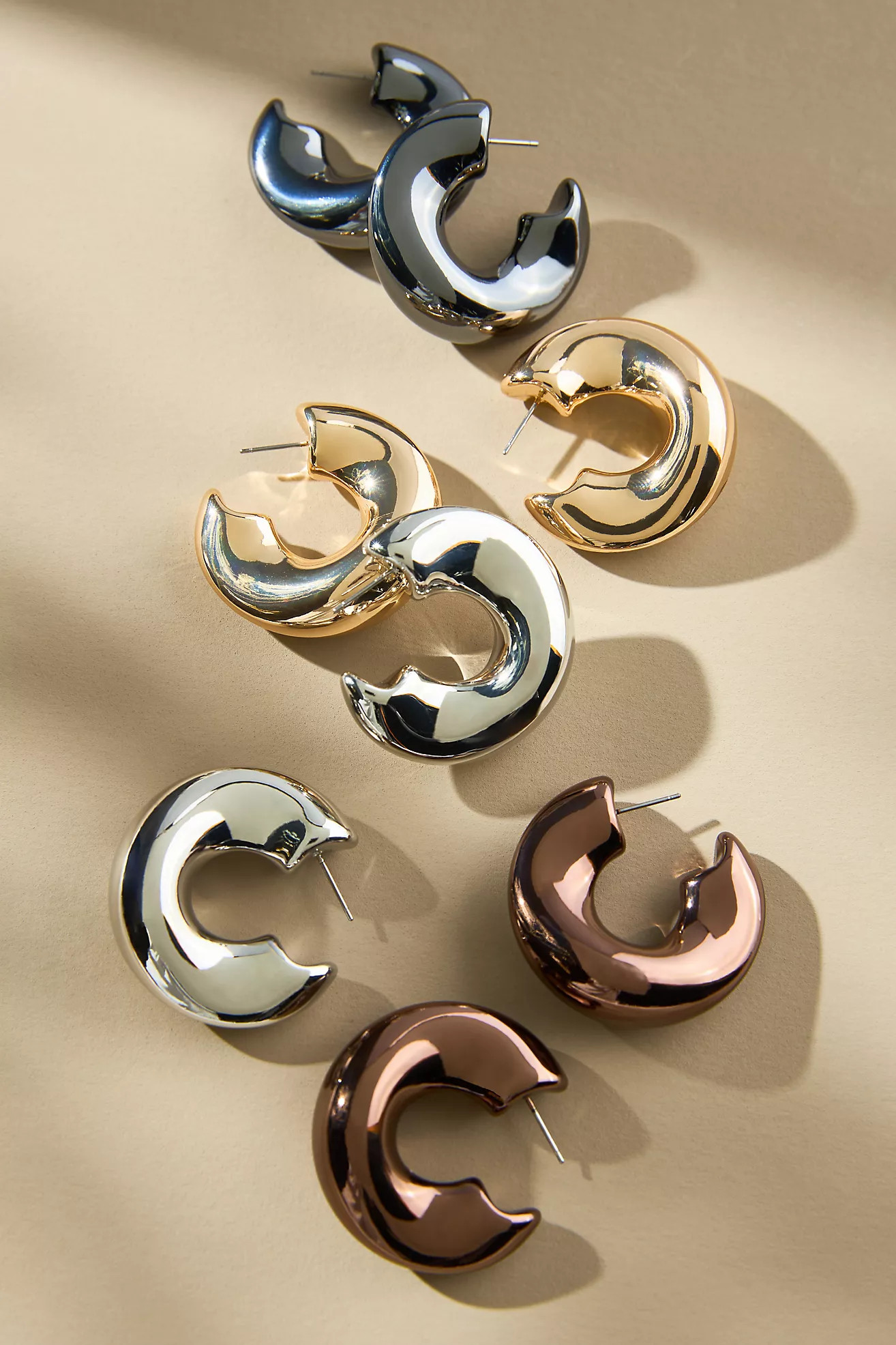 Large Mod Hoop Earrings | Anthropologie (US)