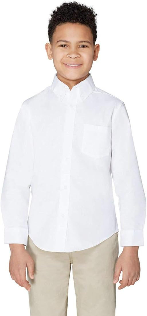 French Toast Boys' Expandable Collar Button Down Dress Shirt with Long Sleeves (Standard & Husky) | Amazon (US)