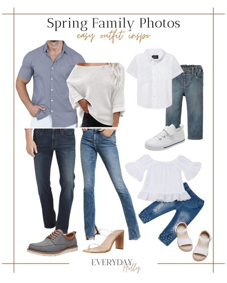 Easy Jean Family Photo Outfit Idea | All the details on the blog: www.everydayholly.com

amazon fashion | family outfit inspo | jeans | kids outfits | family photo outfit inspo | sandals | girls outfits | amazon finds 

#LTKstyletip #LTKunder50 #LTKfamily