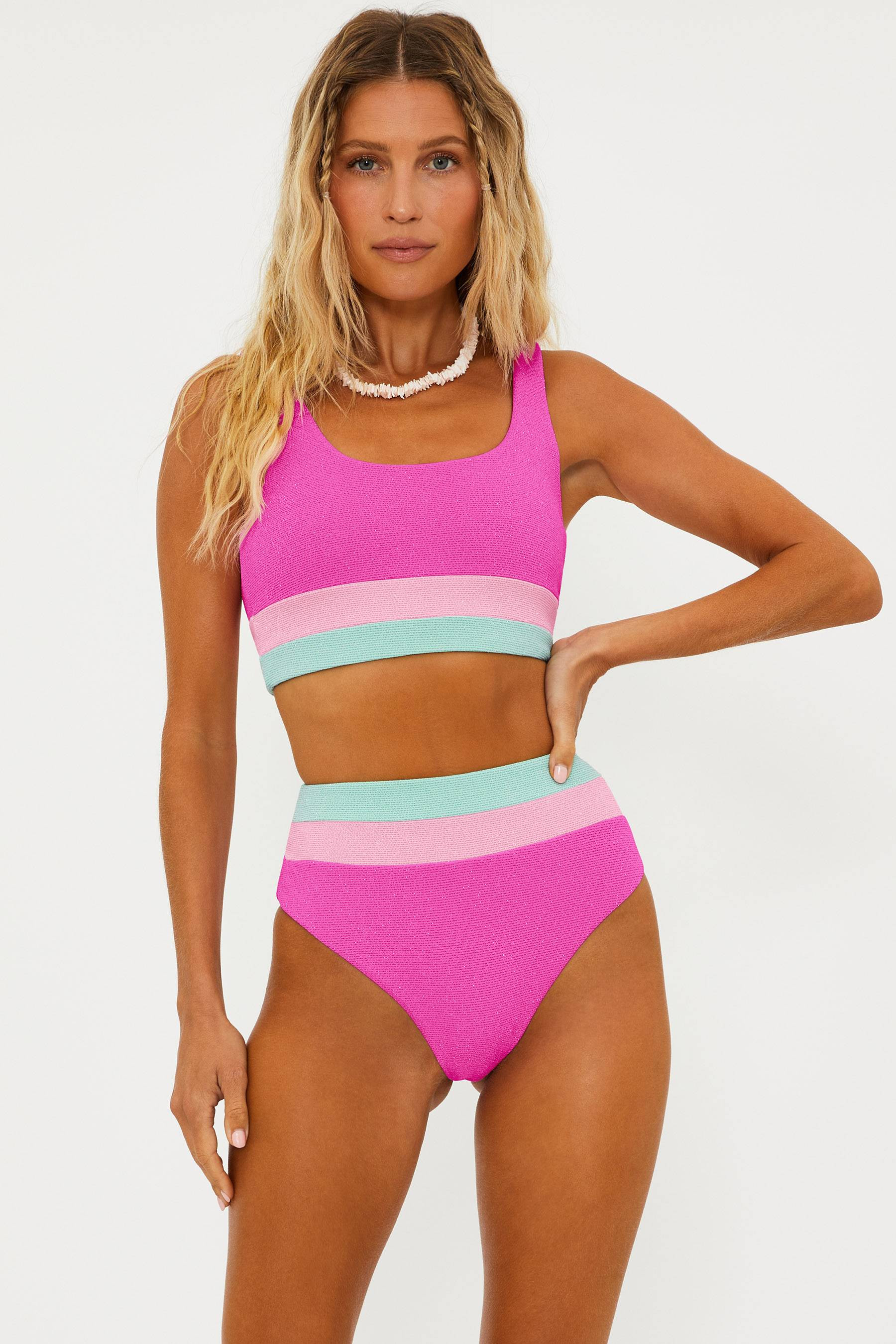 Mackenzie Top Blossom Colorblock Scrunch | Bikini Top | Beach Riot | Beach Riot
