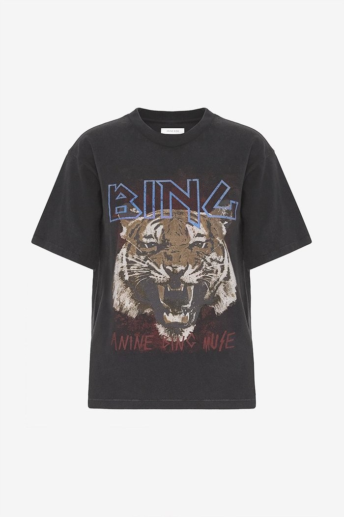 Tiger Tee - Black | ANINE BING