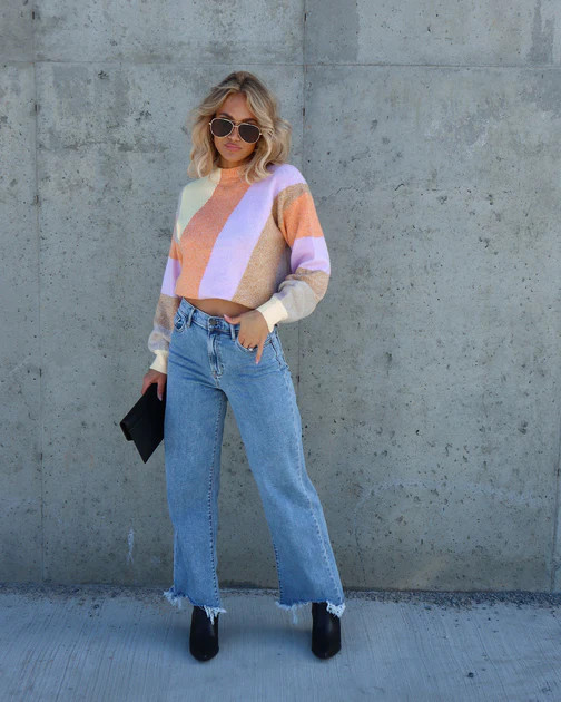 Portia Stripe Knit Sweater | VICI