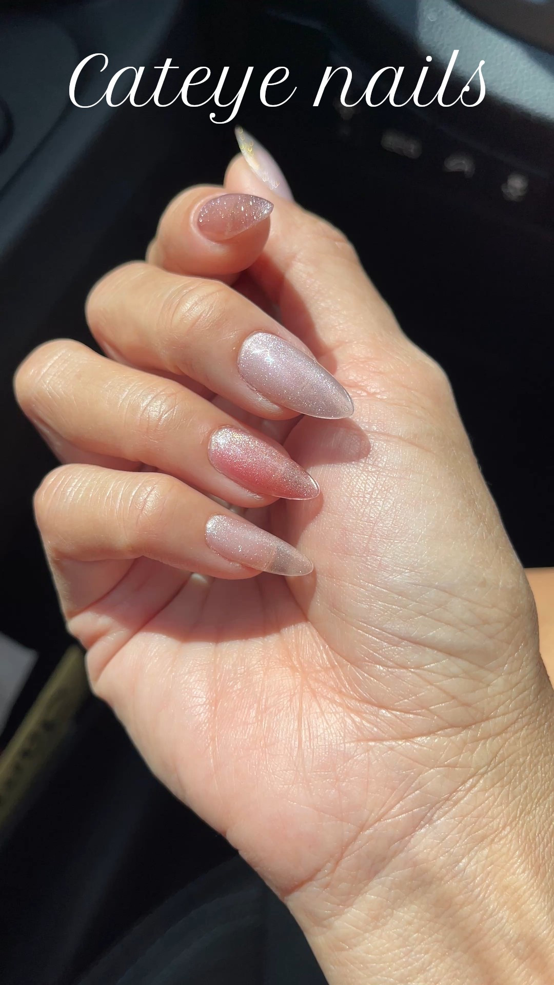 Sparkly cat eye gel nails done at home— DIY with manicure tools, soft gel nails, cat eye gel nail polishes, and magnetic magnet nail art tools  

#LTKStyleTip #LTKFindsUnder50 #LTKBeauty