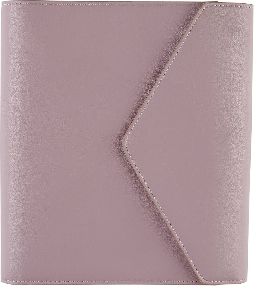 Vegan Leather Planner Folio - Wisteria. Leatherette Book Cover Organizer with 5 Pockets, Pen Loop... | Amazon (US)