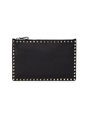 Valentino Garavani Large Rockstud Leather Pouch | Saks Fifth Avenue
