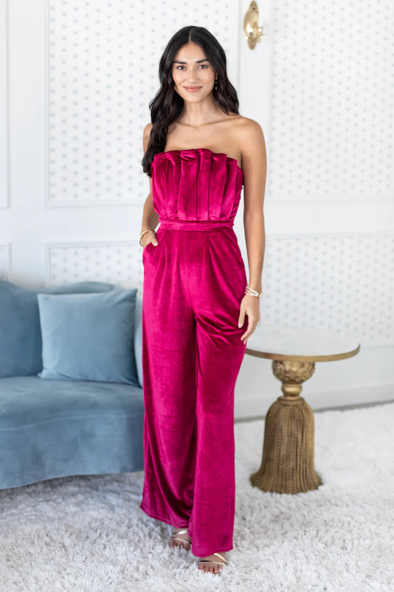 Brittany Jumpsuit- Hot Pink | Avara