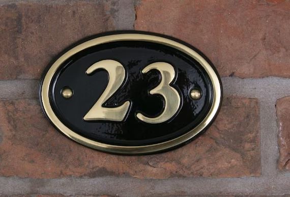 Oval Brass House Number 14 X 10cm - Etsy | Etsy (US)