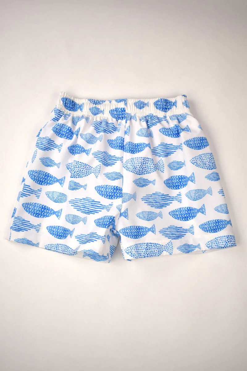 Boys Fish Print Swim Collection by Funtasia Too! | Persnickety