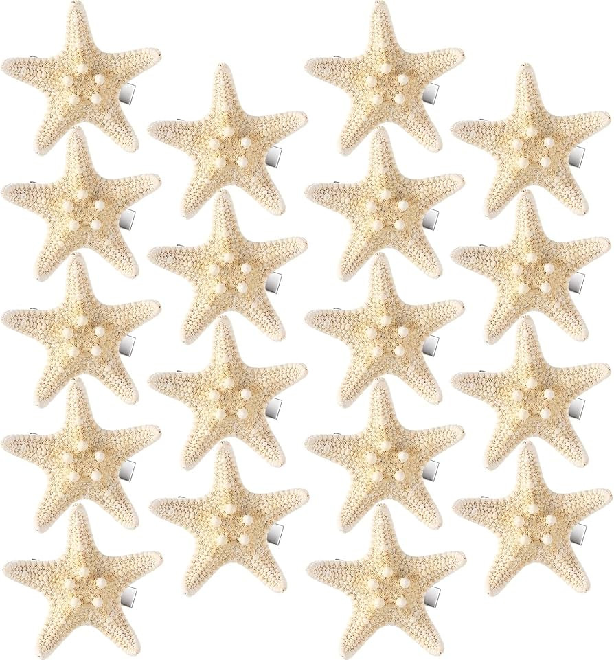 18 Pcs Star Hair Clips Mermaid Hair Accessories Resin Sea Star Hair Clips Starfish Beach Sea Star... | Amazon (US)