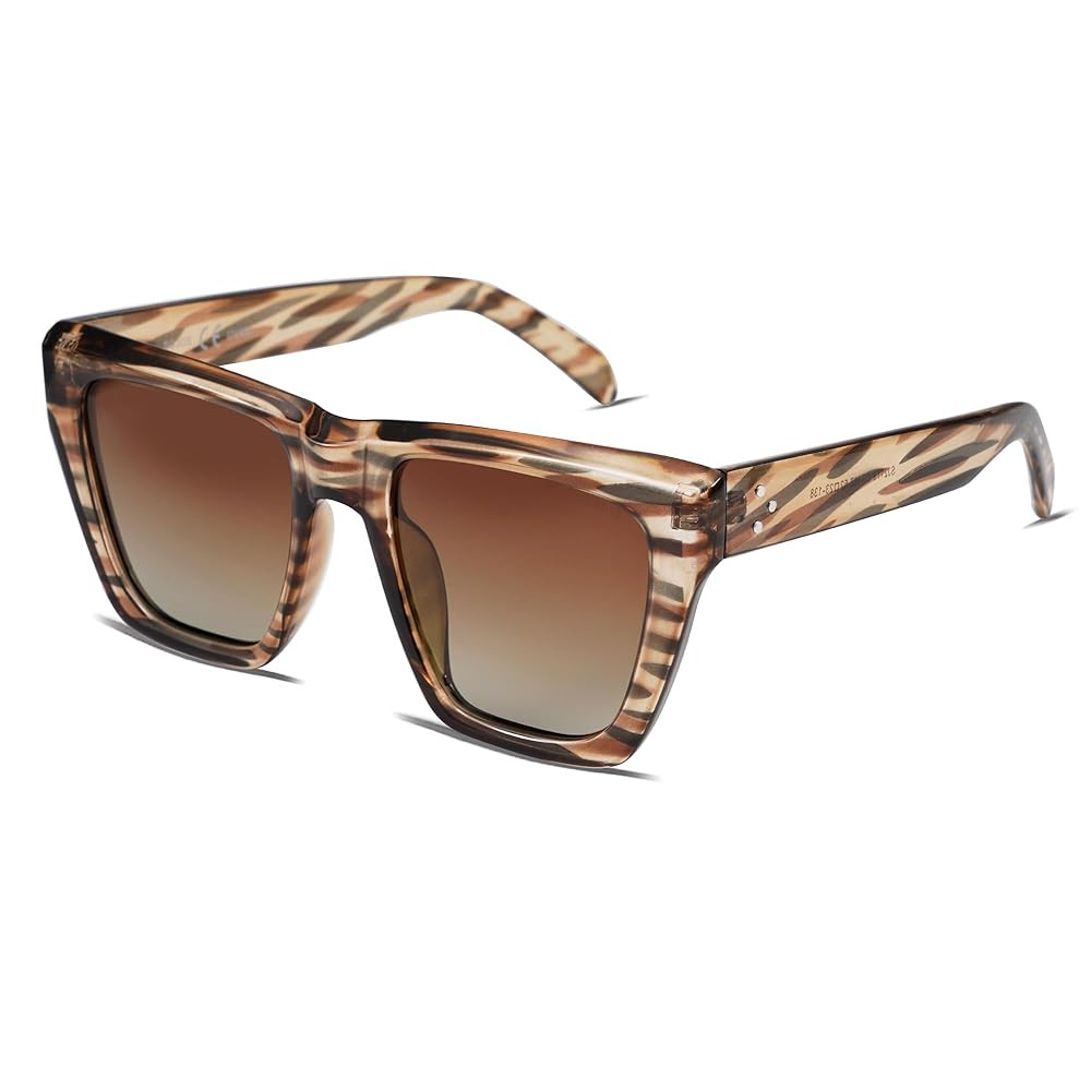 SOJOS Fashion Oversized Square Cat Eye Polarized Sunglasses for Women Trendy Cateye Style Womens ... | Amazon (US)