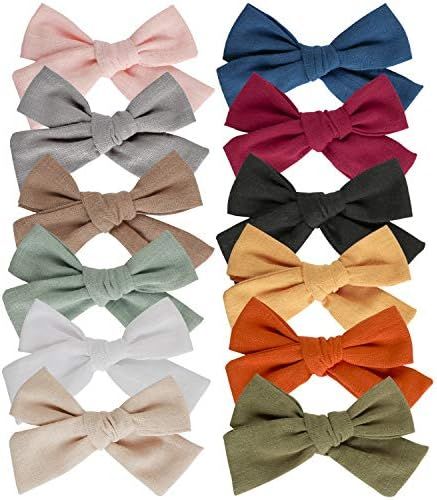 Baby Girl Hair Clips, Bows Barrettes Fully Lined Alligator Clip Hair Accessories for Little Girls To | Amazon (US)