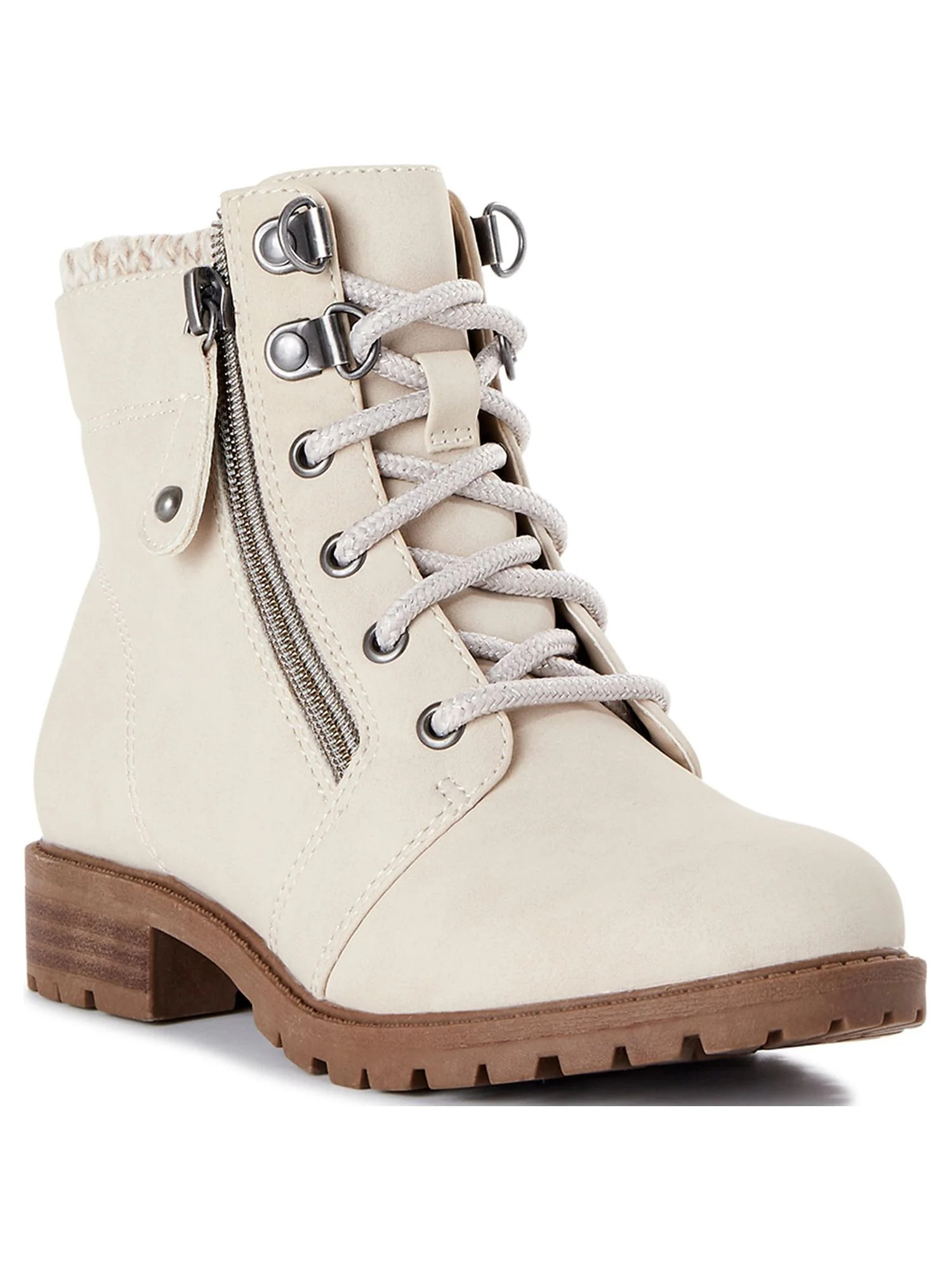 Wonder Nation Little Girl & Big Girl Sweater knit Hiker Boot, Sizes 13-6 | Walmart (US)