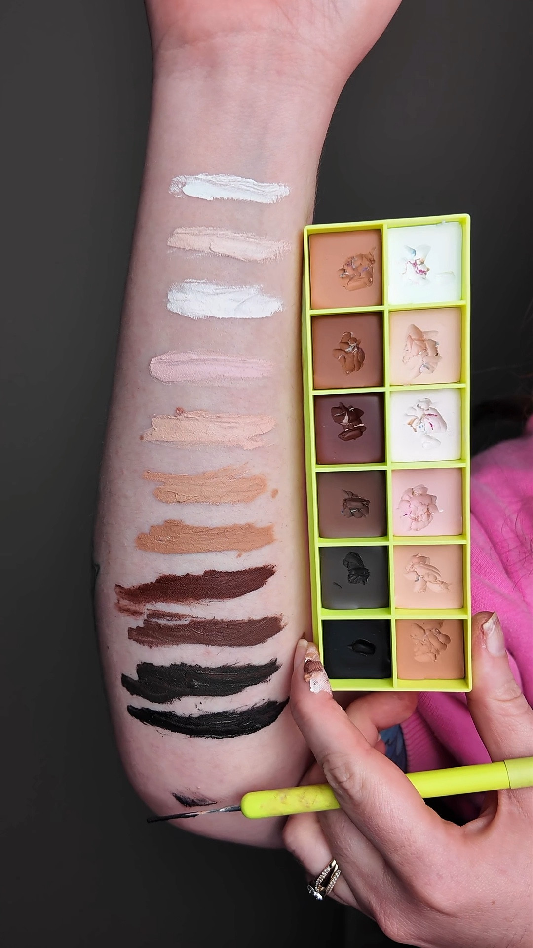 Colour case cosmetic paints can be used for any part of the makeup process. The colors can be mixed together or you can mix them with other cream / liquid products. 

#LTKBeauty #LTKSaleAlert #LTKFindsUnder50