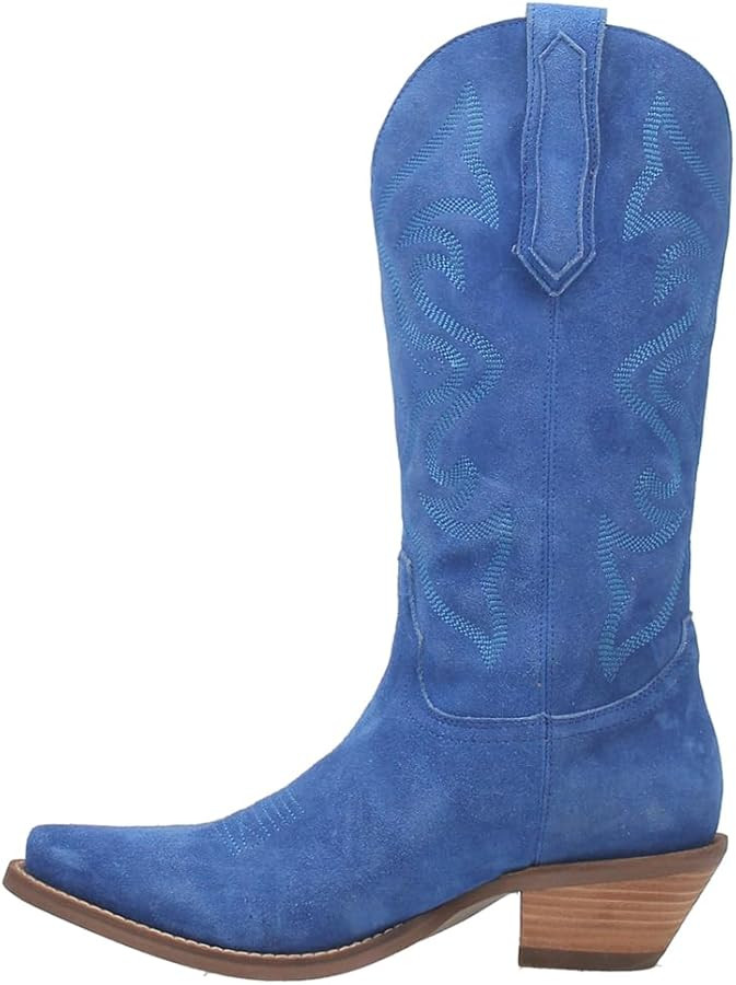 Dingo Womens Out West Snip Toe Casual Boots Knee High Mid Heel 2-3" - White | Amazon (US)