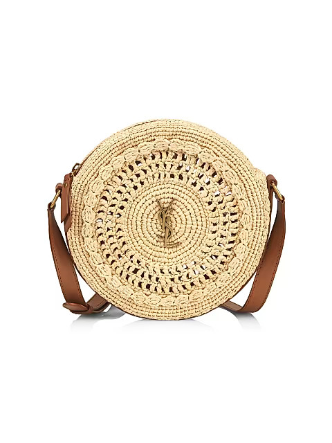 Sac Round Raffia Crossbody Bag | Saks Fifth Avenue