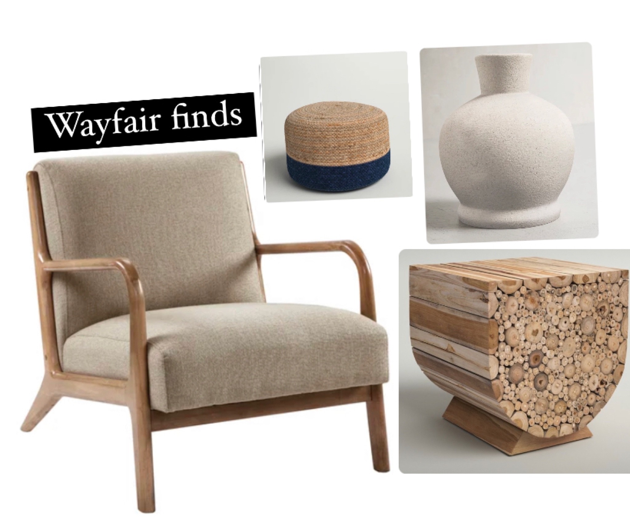 Shop unique accent chair, wood side table, vase, ottoman from Wayfair.
#ltksale #ltkholiday #chair  #lftkseasonsl #explore #wayfair #wayfairpartner #wayday 

#LTKstyletip #LTKsalealert #LTKhome