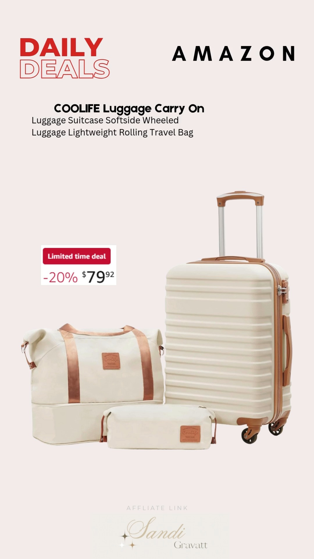 Amazon COOLIFE carry-on luggage makes travel effortless and stylish. Glide through airports with ease while keeping all your essentials organized ✈️🖤✨
#AmazonTravel #CarryOnLuggage #LTKfashion #LTKfinds #OOTDinspo #TravelInStyle #LTKstyle #PackingEssentials #ChicTravel #LTKdaily 

 #LTKHome #LTKSaleAlert #LTKFindsUnder100