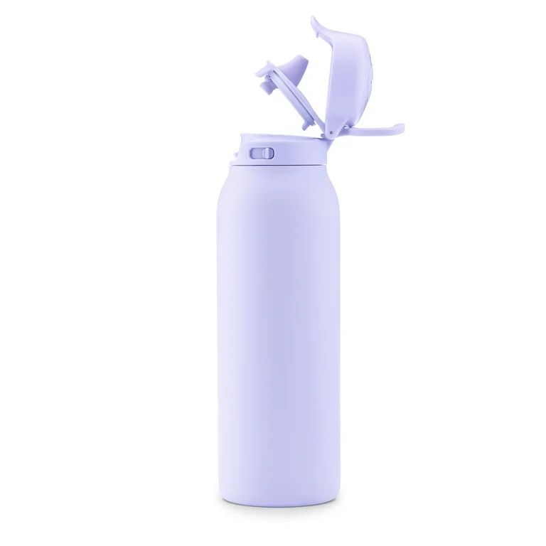 Ello Flip & Fill 32 oz Stainless Steel Water Bottle, Lavender | Walmart (US)
