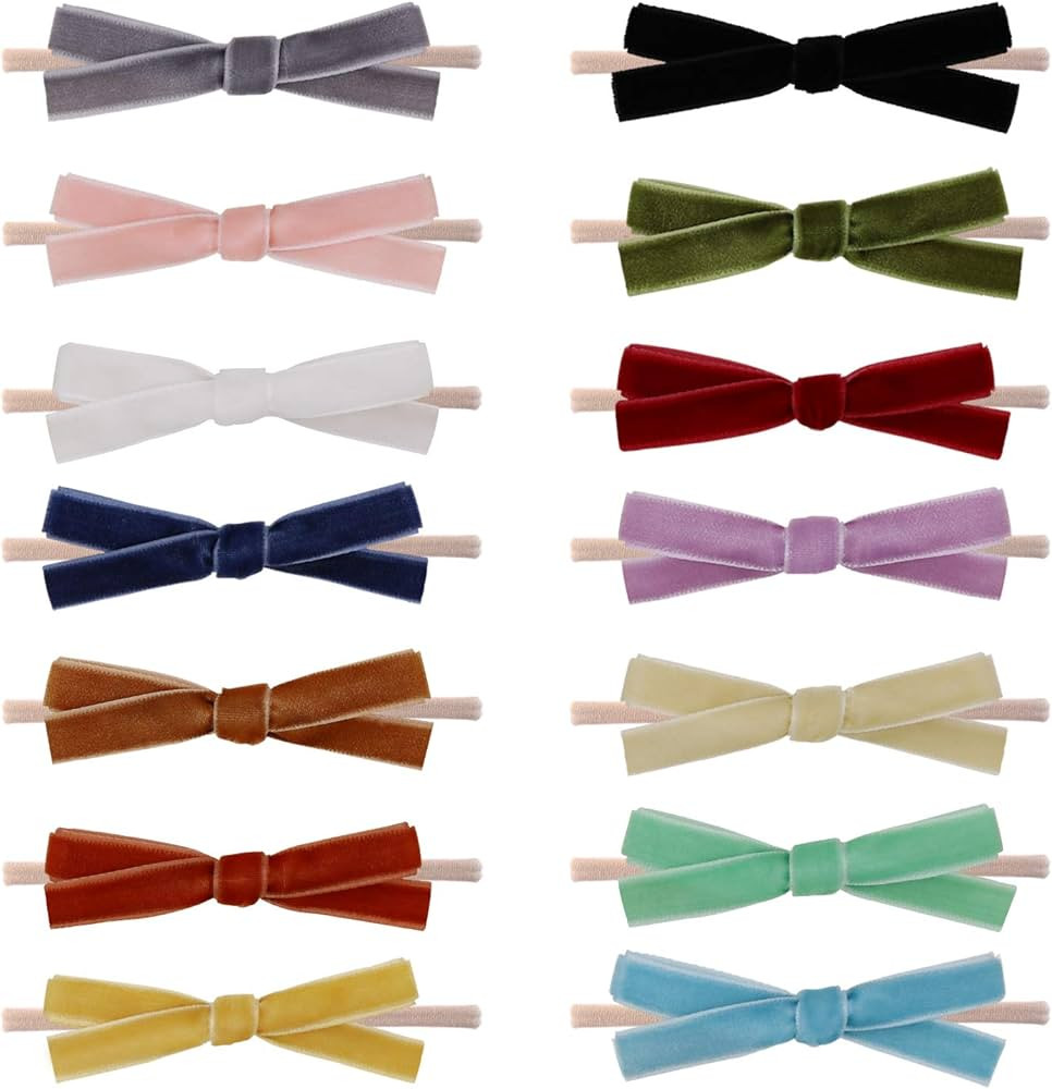 LittleJoJo Baby Girl Headbands and Bows, Newborn Infant Toddler Nylon Hairbands Hair Accessories | Amazon (US)