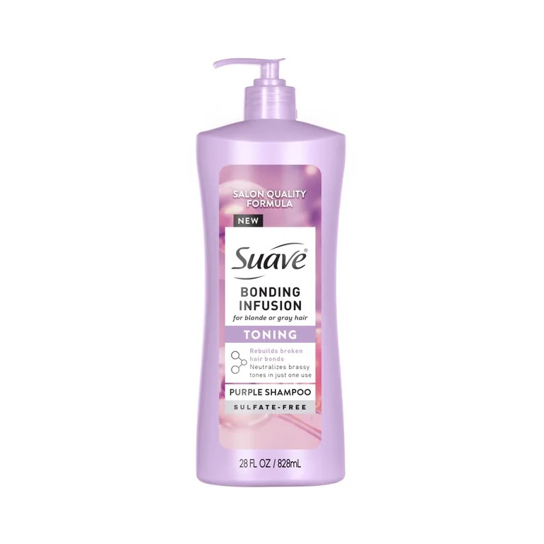 Suave Bonding Infusion Purple Toning Shampoo, for Neutralizing Brassy Tones, 28oz Pump | Walmart (US)