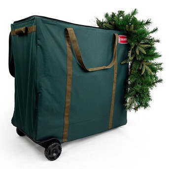 TreeKeeper 16-Inches W x 34.75-Inches H Green Rolling Christmas Tree Storage Bag (For Tree Height... | Lowe's