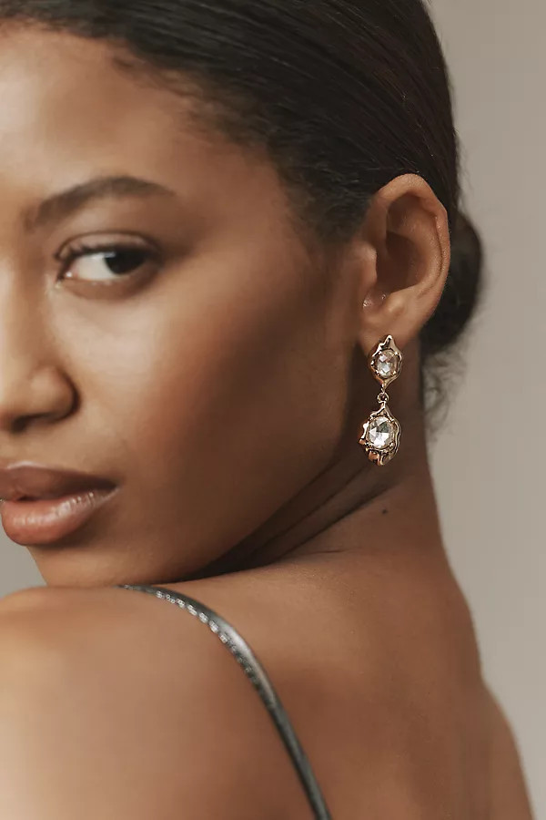 Molten Crystal Double Drop Earrings | Anthropologie (US)