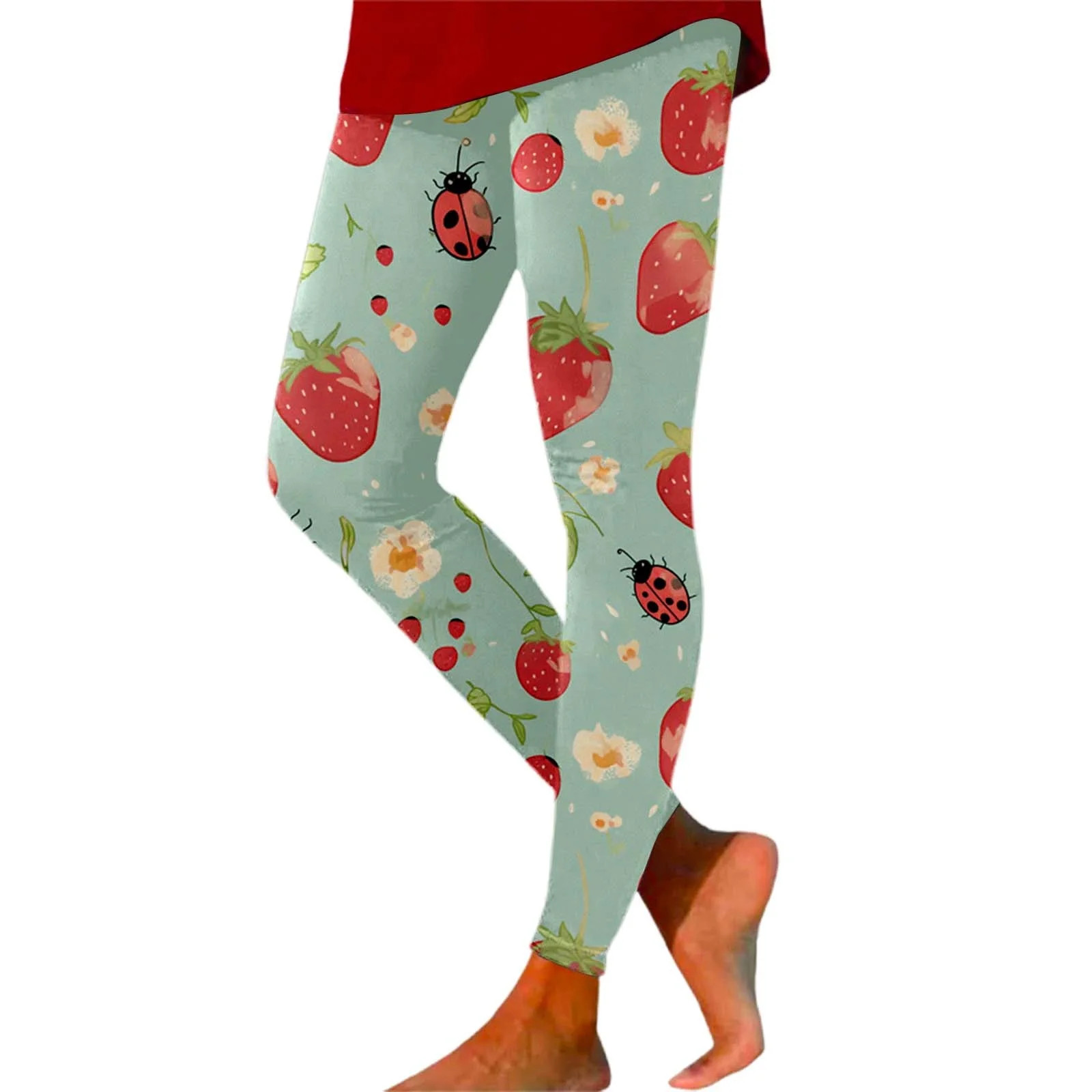 Printed Leggings for Women Patterned Crazy Cute Graphic Designed High Waisted Workout Athletic Gym Running Yoga Pants - Walmart.com | Walmart (US)