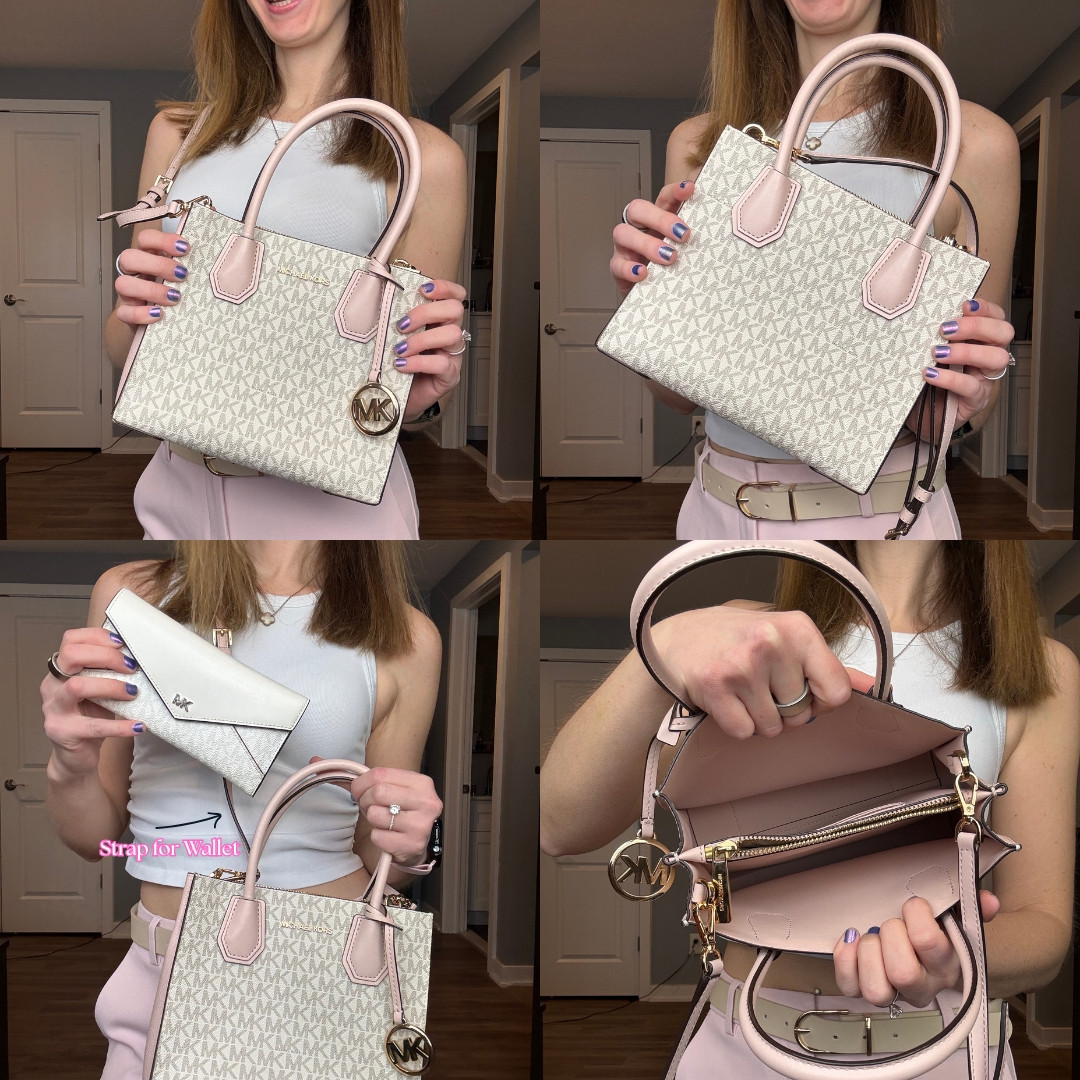 💗 @michaelkors-us Mercer Medium Logo & Leather Accordion Crossbody 💗

This pink and white MK logo bag with gold hardware is one of those pieces that just works with everything. Structured, polished, and super functional, but still soft and feminine.

The accordion interior keeps your essentials organized (phone, wallet, keys, lip gloss), and I love that you can switch between top-handle carry and crossbody depending on the day. It’s perfect for everyday wear, brunch dates, errands, travel, and dressing up casual outfits.

If you’re shopping for a designer handbag that feels timeless, a Michael Kors crossbody, or a Valentine’s Day gift idea for her, this one is such a safe, stylish pick you’ll reach for year-round.

✨ Tap to shop — classic, versatile, and always on trend. 

#LTKU #LTKBeauty #LTKSeasonal