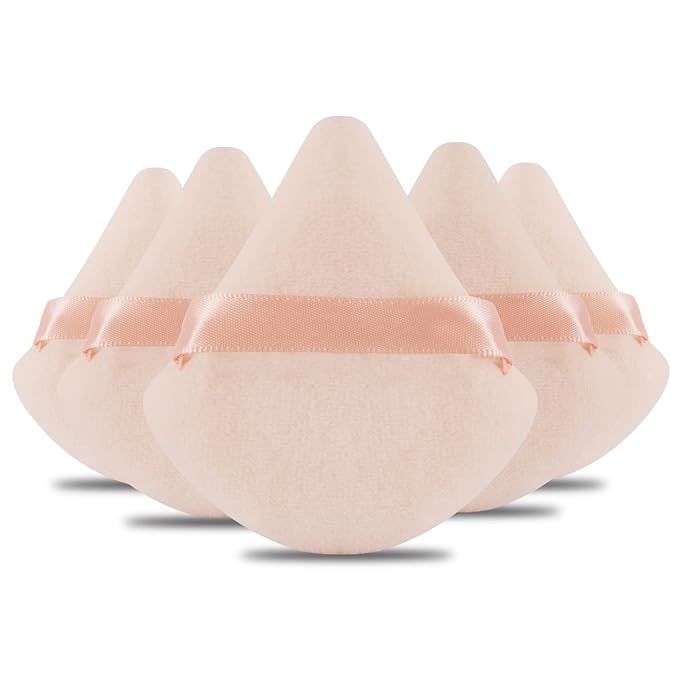 Powder Puff Daubigny 6 PCS Makeup Face Soft Triangle Puffs for Loose Mineral Body Velour Cosmetic... | Amazon (US)